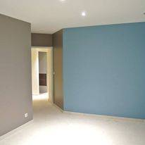 Peinture bleue salon